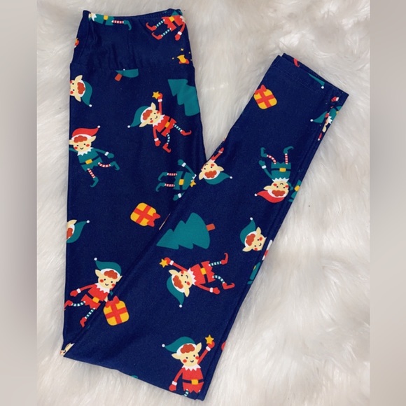 New LulaRoe Tween Christmas Leggings - Picture 1 of 1